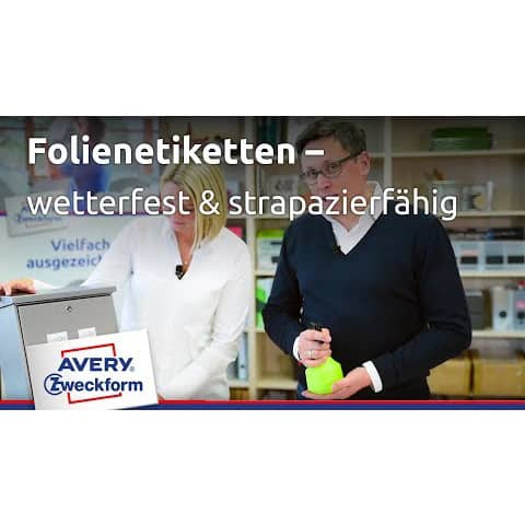 Etichette in polietilene bianco Avery 1 et./foglio Laser - 210x297 mm conf. 10 fogli - L7917-10